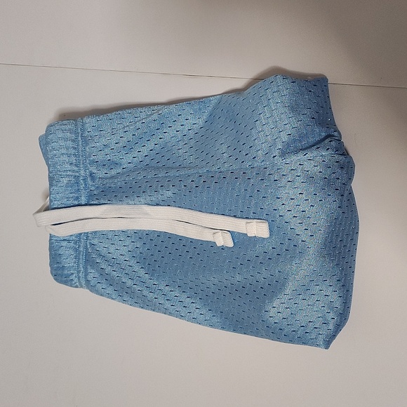 Blue Mesh Athletic Shorts, Red Trim, drawstring, lightweight,unlined Size L - Picture 5 of 7